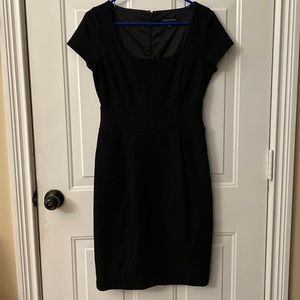 Banana Republic black wool knee length dress